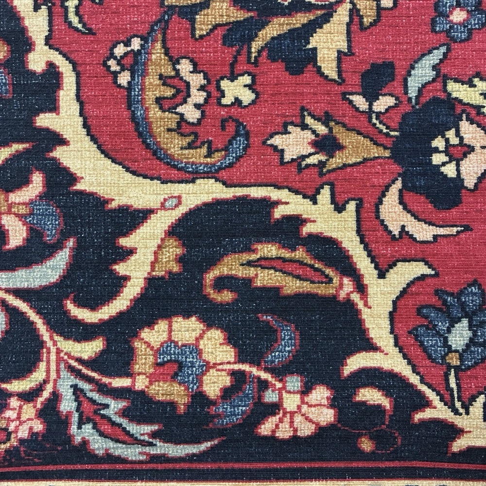 Ralph Lauren Poet Society Euro Pillow Sham Tapestry Rug Red Blue Cotton 24"x24" - Picture 2 of 9
